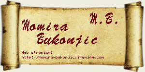 Momira Bukonjić vizit kartica